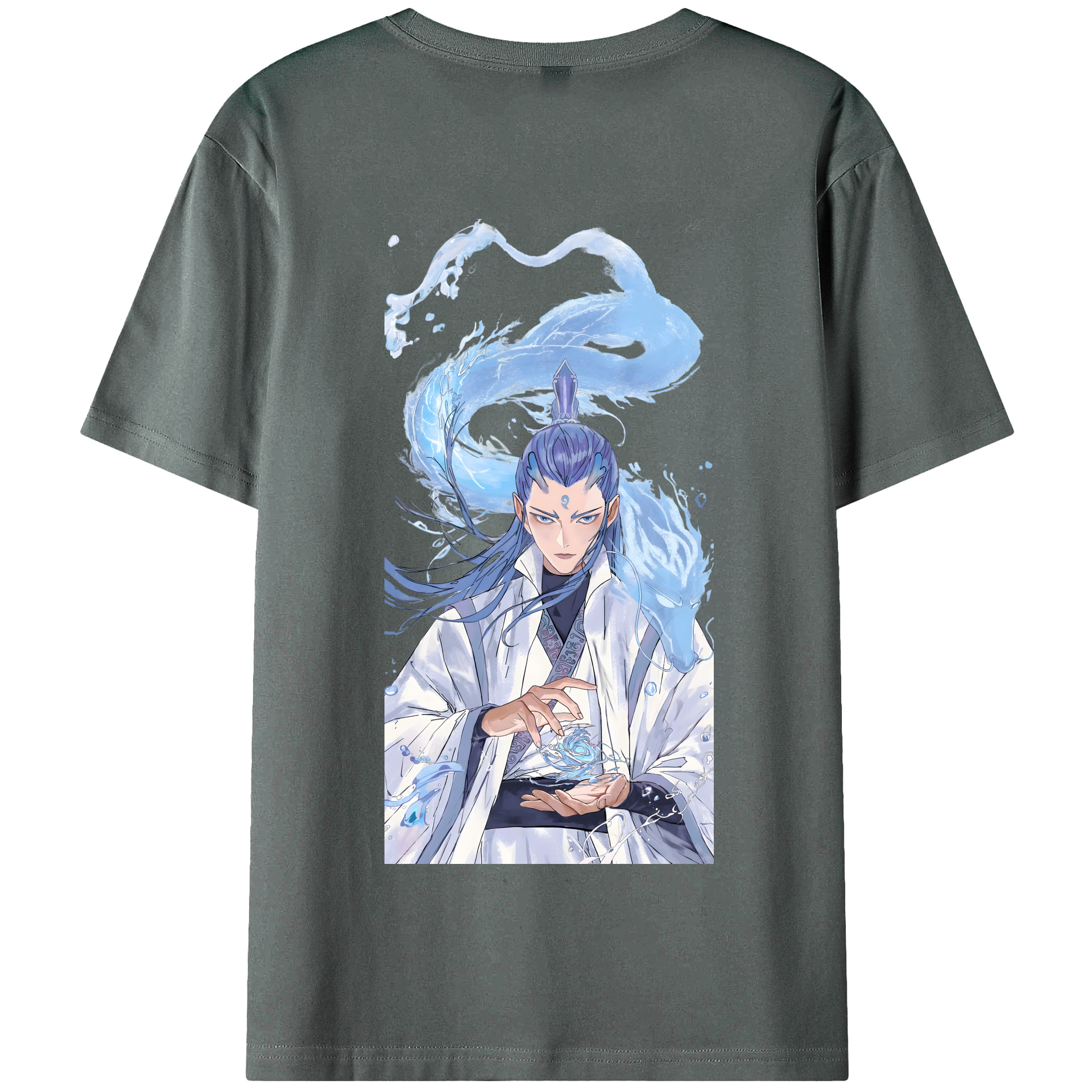 （画像用） Ne Zha 2 ナタ 魔童の大暴れ 綿100％半袖Tシャツ（背面プリント）
